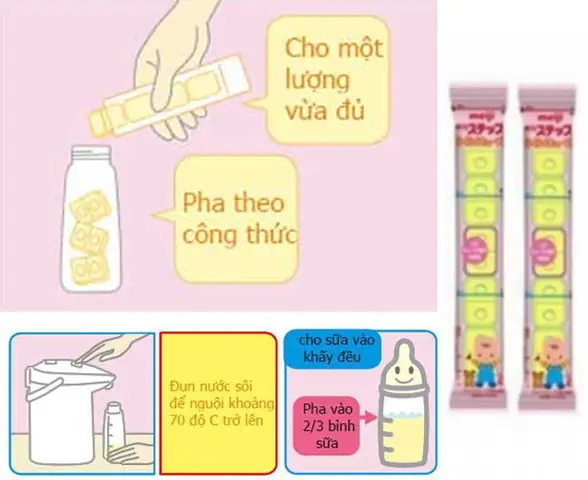 Cách Pha Sữa Viên Meiji 0 1