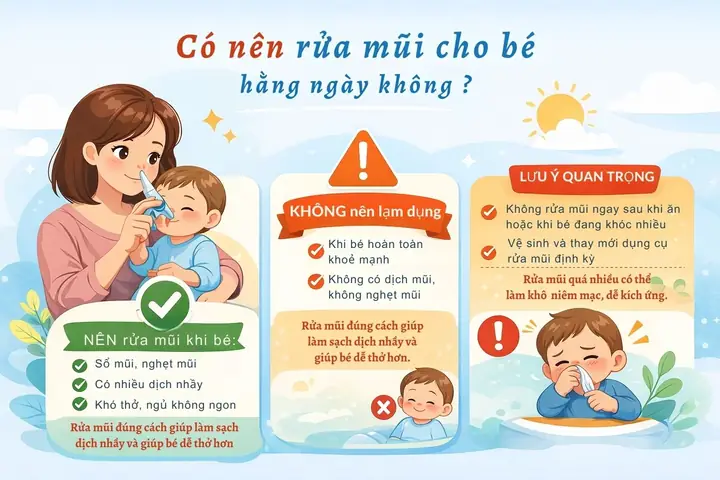 Cách Rửa Và Hút Mũi Cho Bé Cách Rửa Và Hút Mũi Cho Bé