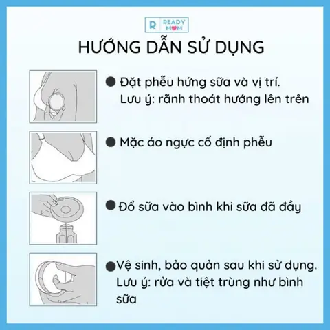 Cách Sử Dụng Phễu Hứng Sữa