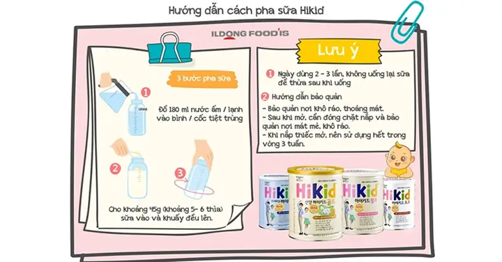 Cách Sử Dụng Sữa Hikid Của Hàn