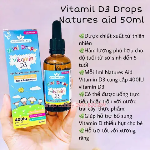Cách Sử Dụng Vitamin D3 Drops Natures Aid