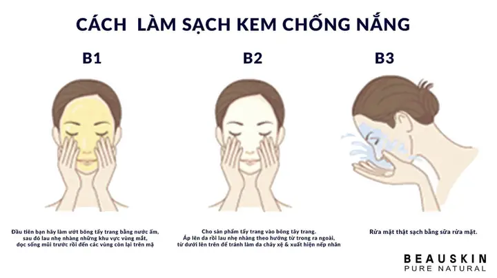 Cách Tẩy Kem Chống Nắng Trên Mặt