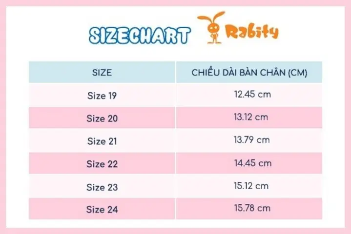 Cách Tính Size Giày Cho Bé