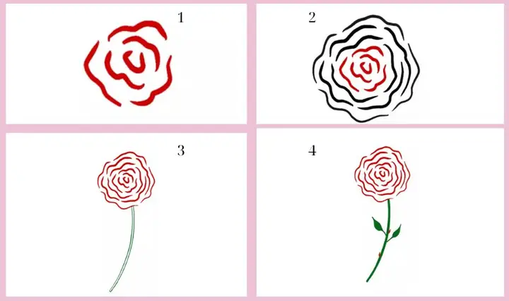 Cách Vẽ Bông Hoa Hồng Đẹp