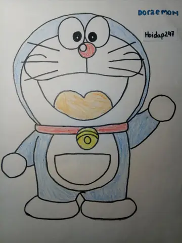Cách Vẽ Doraemon Đơn Giản Nhất
