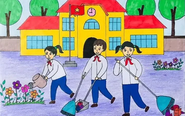 Cách Vẽ Học Sinh Đi Học Cách Vẽ Học Sinh Đi Học