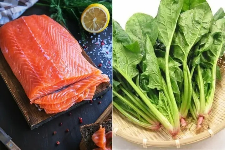 Cháo Cá Hồi Cải Bó Xôi Cho Bé