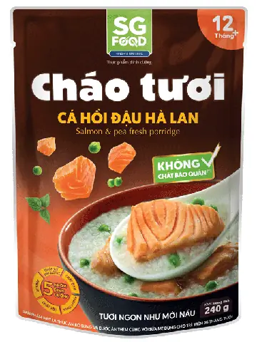 Cháo Cá Hồi Đậu Hà Lan
