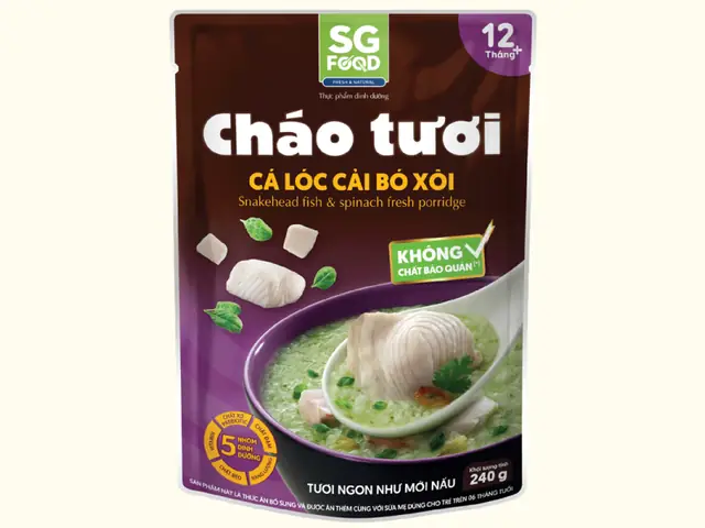 Cháo Cá Lóc Cải Bó Xôi
