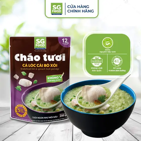 Cháo Cá Lóc Cải Bó Xôi
