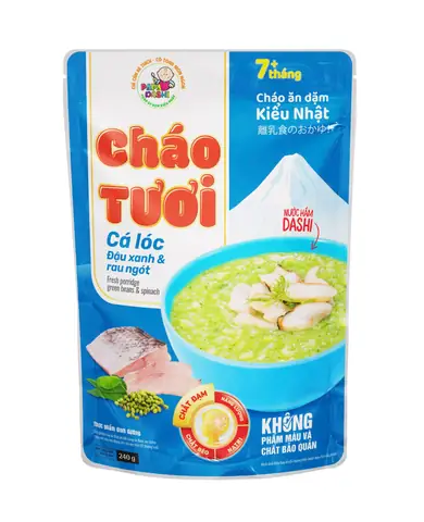 Cháo Cá Lóc Đậu Xanh Cà Rốt