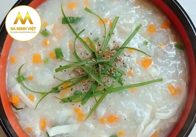 Cháo Củ Cải Trắng Thịt Gà