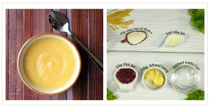 Cháo Thịt Gà Khoai Lang Cho Bé Ăn Dặm
