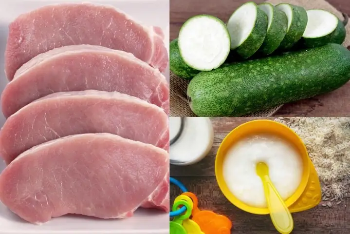 Cháo Thịt Heo Bí Xanh Cho Bé