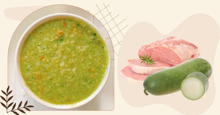Cháo Thịt Heo Bí Xanh Cho Bé
