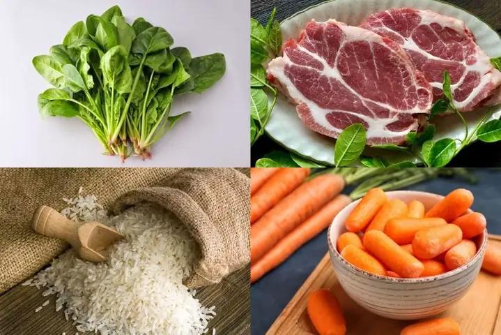 Cháo Thịt Heo Cải Bó Xôi