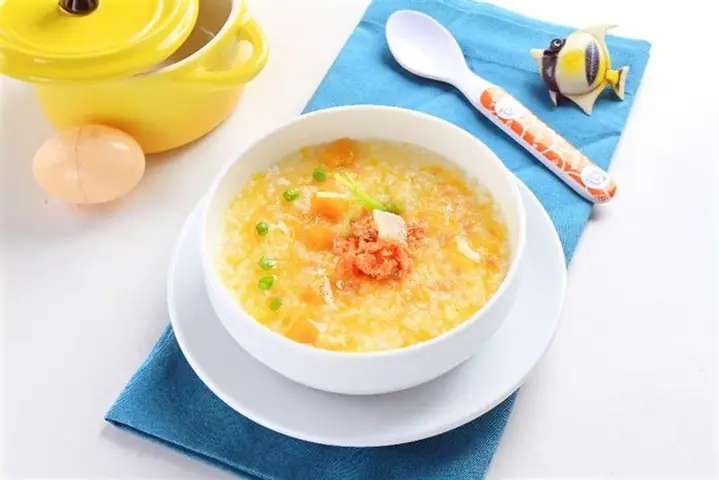 Cháo Tôm Khoai Lang Bí Đỏ