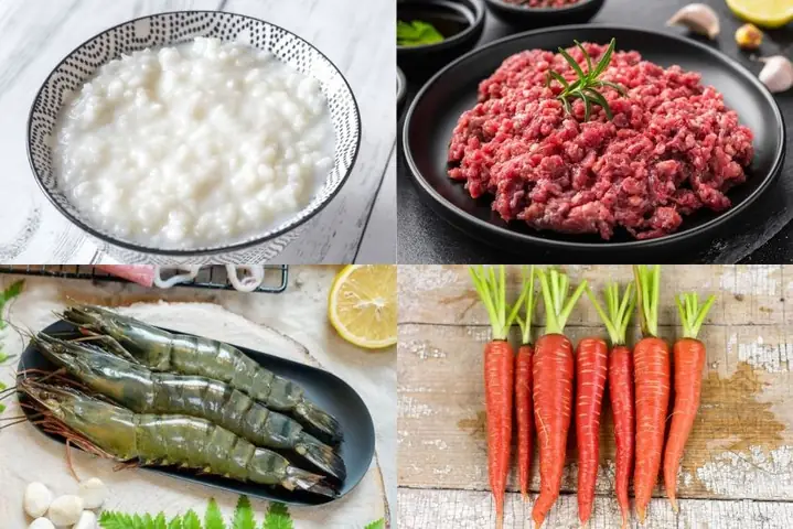 Cháo Tôm Thịt Heo Cho Bé