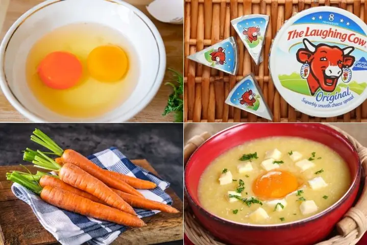 Cháo Trứng Cà Rốt Cho Bé