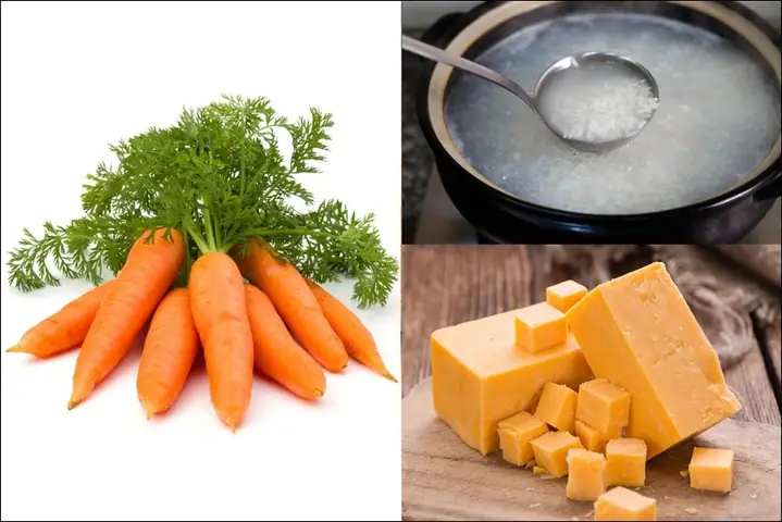 Cháo Trứng Gà Cà Rốt Phô Mai