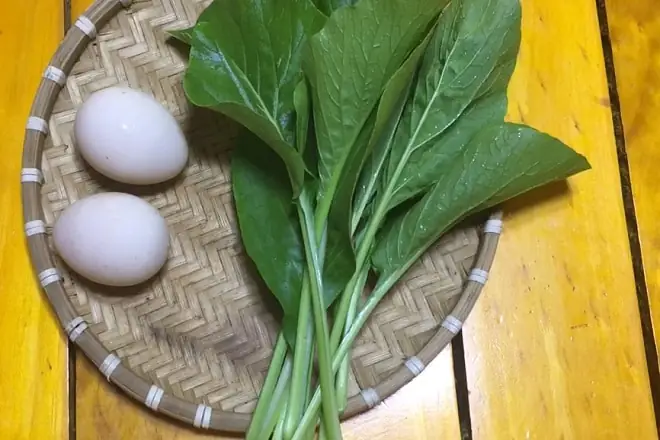 Cháo Trứng Gà Rau Cải Ngọt