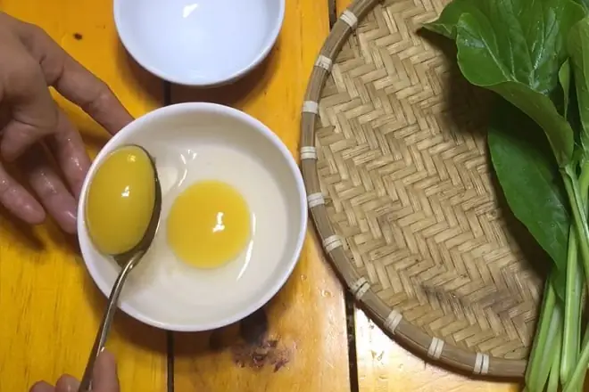 Cháo Trứng Gà Rau Cải Ngọt