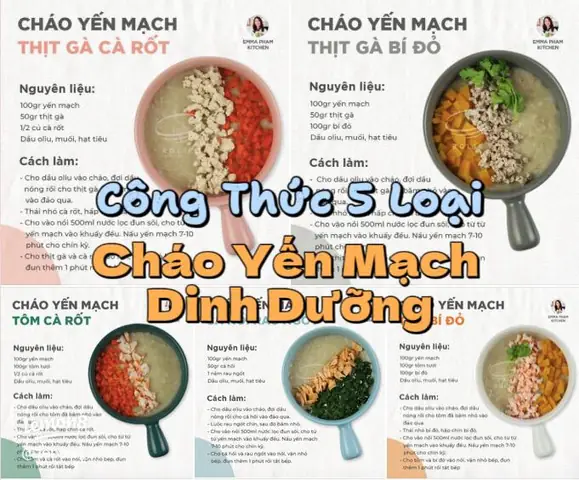 Cháo Yến Mạch Thịt Gà Bí Đỏ