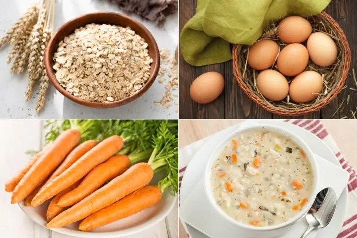 Cháo Yến Mạch Với Trứng Gà