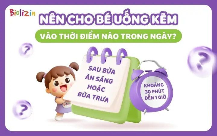 Cho Bé Uống Kẽm Vào Lúc Nào
