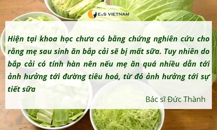 Cho Con Bú Có Nên Ăn Bắp Cải