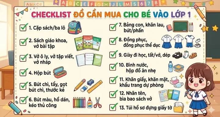Chuẩn Bị Sách Vở Cho Con Vào Lớp 1
