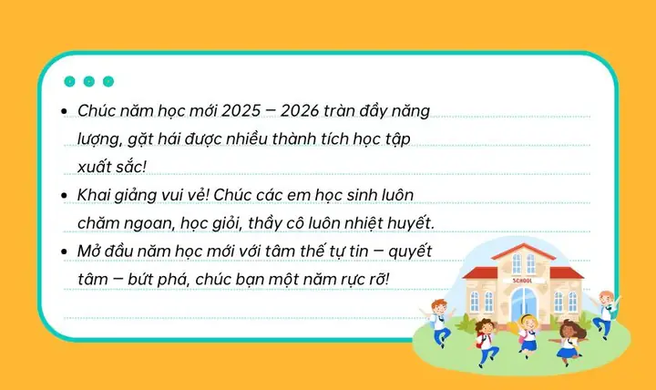 Chúc Các Em Một Năm Học Mới