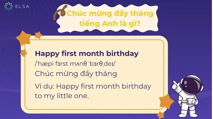 Chúc Mừng Đầy Tháng Bằng Tiếng Anh