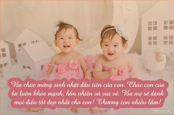 Chúc Mừng Sinh Nhật Con Gái Tròn 1 Tuổi