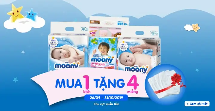 Chương Trình Khuyến Mãi Của Bỉm Moony