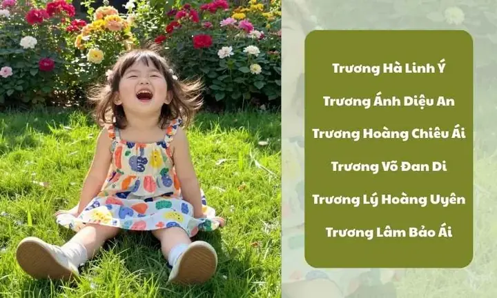 Con Gái Họ Trương Nên Đặt Tên Gì