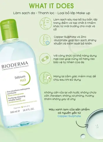 Công Dụng Nước Tẩy Trang Bioderma