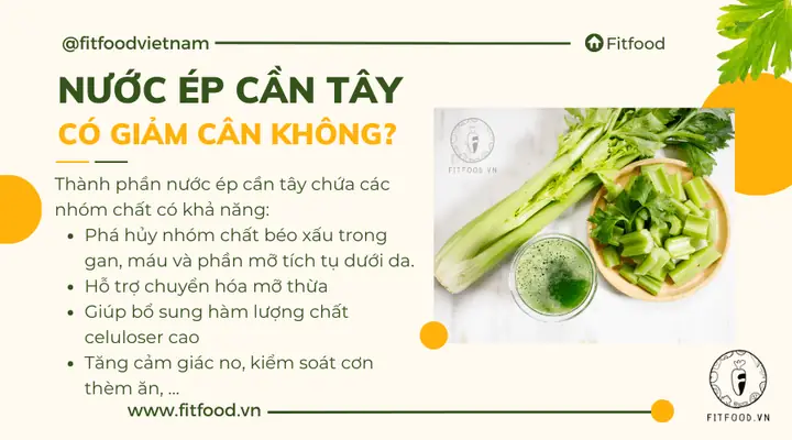 Công Thức Nước Ép Cần Tây Giảm Cân