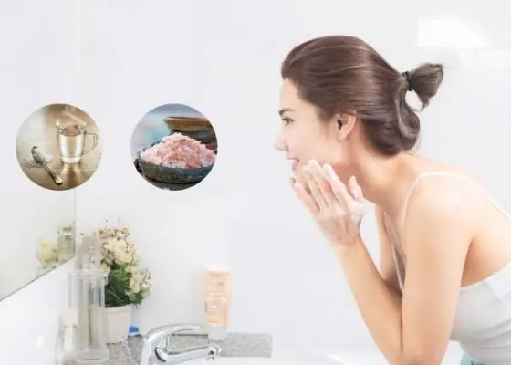 Da Dầu Rửa Mặt Bằng Nước Muối