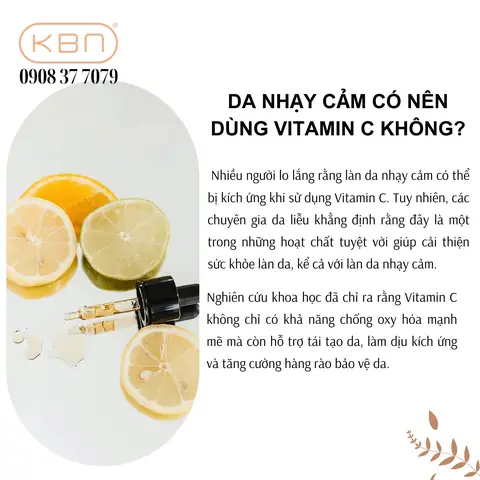 Da Nhạy Cảm Có Nên Dùng Vitamin C