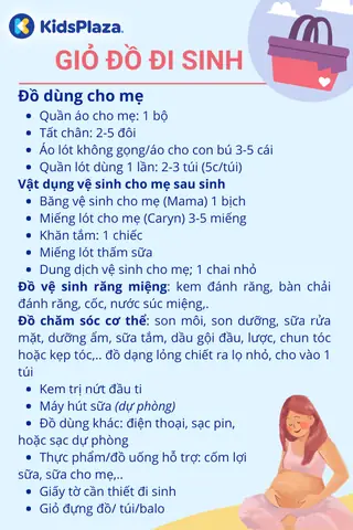 Danh Sách Mua Đồ Đi Sinh