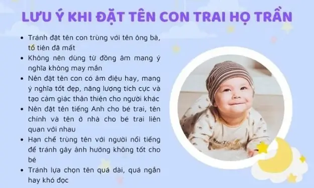 Đặt Tên Hay Cho Con Trai Họ Trần
