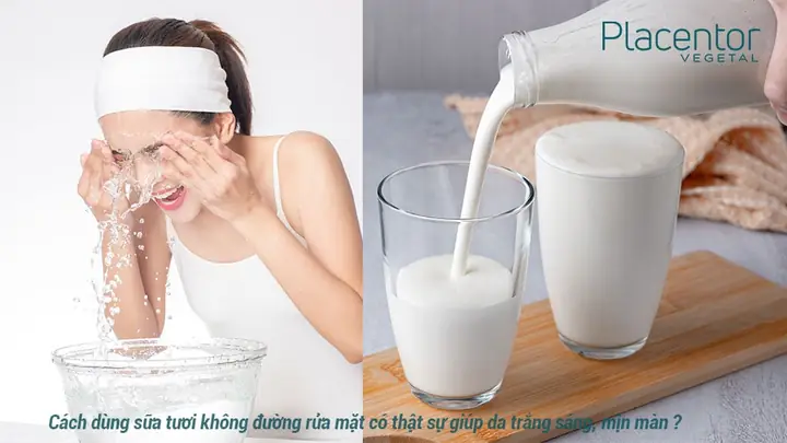Dùng Sữa Không Đường Rửa Mặt