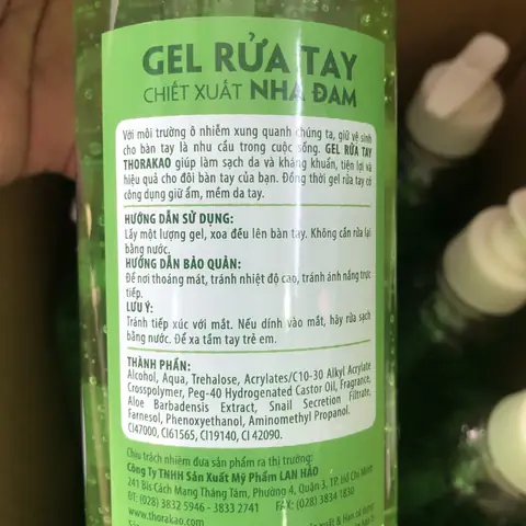 Gel Rửa Tay Khô Thành Phần