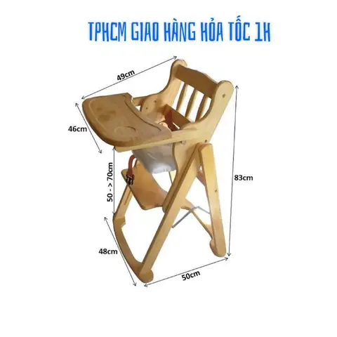 Ghế Ăn Dặm Bằng Gỗ Cho Bé