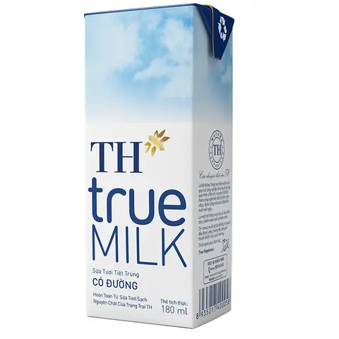 Giá 1 Hộp Sữa Th True Milk 180ml Có Đường