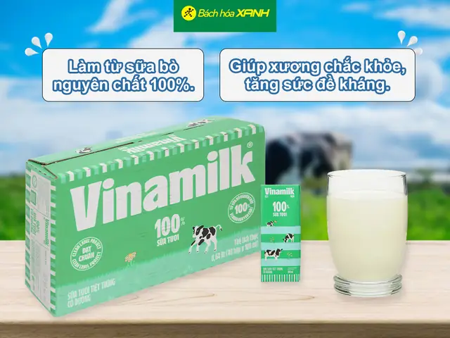 Giá 1 Thùng Sữa Tươi Vinamilk Có Đường