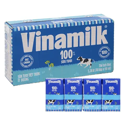 Giá 1 Thùng Sữa Vinamilk Ít Đường