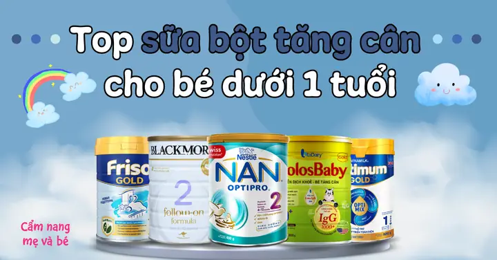 Giá Các Loại Sữa Cho Bé Dưới 1 Tuổi