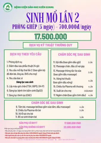 Giá Phòng Dịch Vụ Bệnh Viện Sản Nhi An Giang